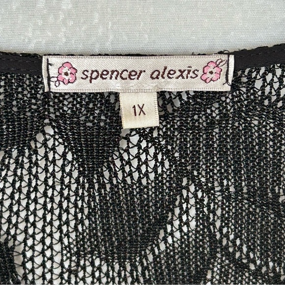 Spencer Alexis Ladies Size 1X Silk Blend Knit Kimono Artsy Classy - Picture 5 of 9